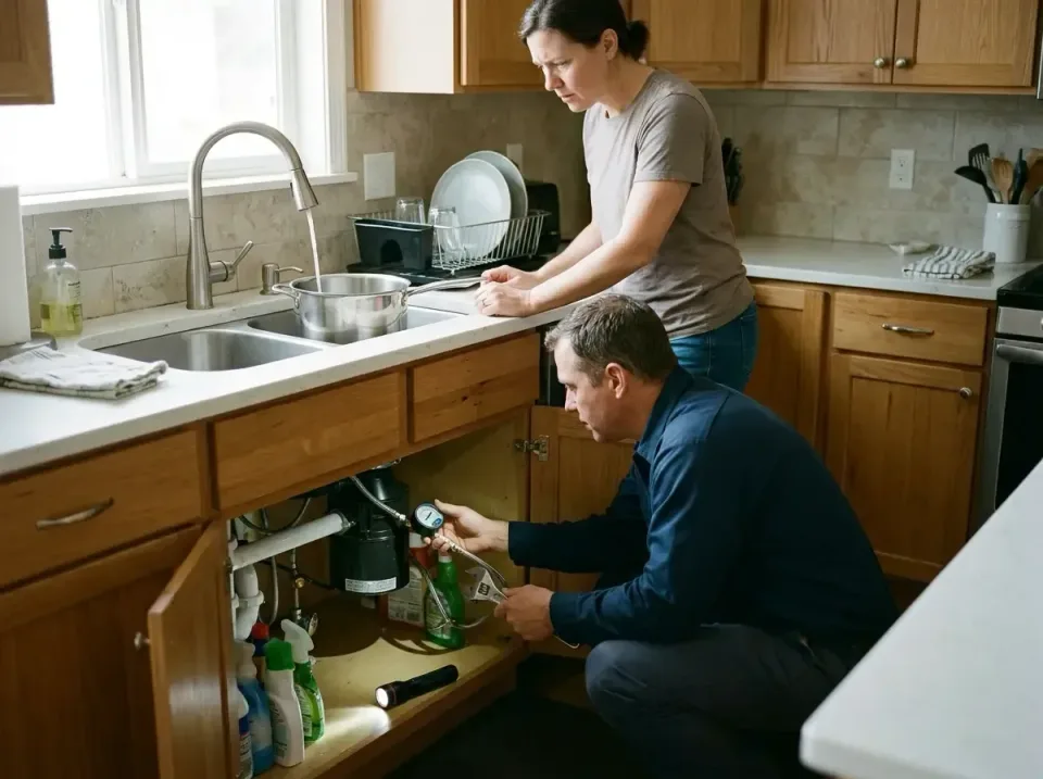 Kitchen Sink — Residential Kitchen Sink — Residential — Kitchen Sink, Faucet, Garbage Disposal, Residential, Plumbing